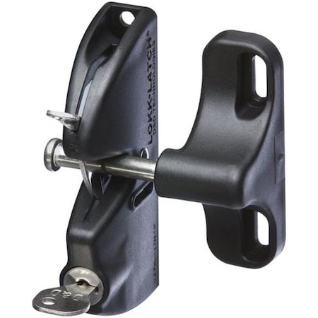 Stanley Stanley Hardware N346-201 Latch Gate Lockable; Black 5438817
